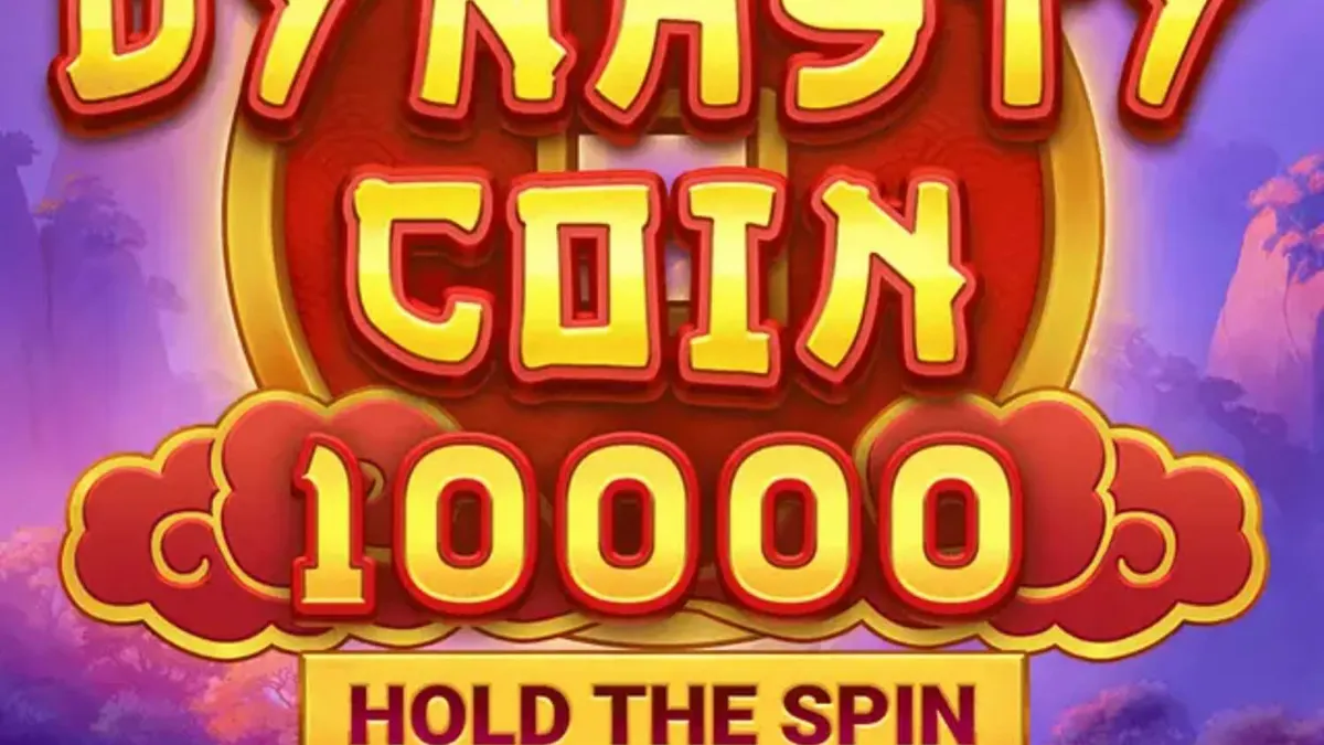 Interface do slot Dynasty Coin 10,000 com símbolos imperiais e moedas brilhantes